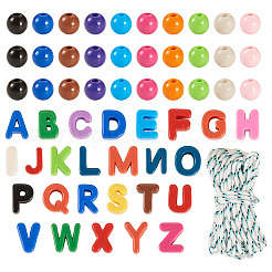 Наборы для изготовления браслетов из букв a~z и круглых браслетов своими руками&nbsp;DIY-TA0013-62