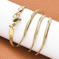 Ионное покрытие (ip) 304 нержавеющая сталь змеиные цепи ожерелья&nbsp;X-NJEW-O058-25G