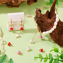 6шт 3 цвета латунные эмалевые подвески&nbsp;KK-TA0002-64