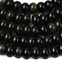 Естественный золотистый отлив обсидиан бисер пряди&nbsp;G-A280-A15-02