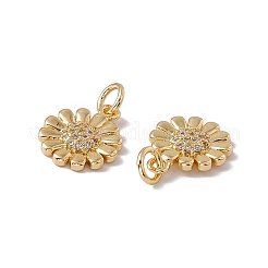 Латунные микропаве прозрачные кубические циркониевые подвески&nbsp;KK-G439-33G