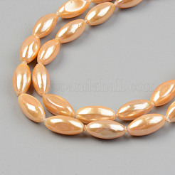 Гальваническое покрытие нитей бусин из натуральных пресноводных раковин SHEL-T017-13B