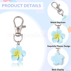 30 шт. 6-х цветные подвесные украшения из смоляных цветов&nbsp;HJEW-YW00140