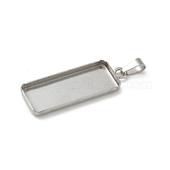 Оправы для подвесок из нержавеющей стали 304 в виде кабошонов&nbsp;X-STAS-Z118-02P