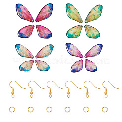 4 комплект подвесок из двухцветной смолы&nbsp;DIY-TA0013-51