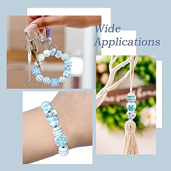 100 шт. 14 стиля Хэллоуин Рождество тематика деревянные европейские бусины&nbsp;WOOD-CJ0002-41