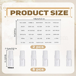 6 шт. пластиковые дорожные флаконы-распылители&nbsp;AJEW-LP0004-32