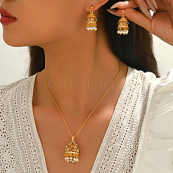 Наборы из латунных и пластиковых сережек-гвоздиков и подвесок для женщин.&nbsp;KW7238