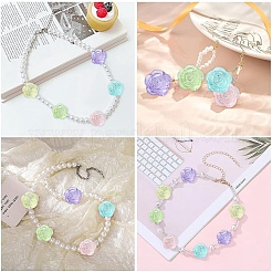 120шт 6 цвета прозрачные акриловые бусины&nbsp;OACR-YW0002-33