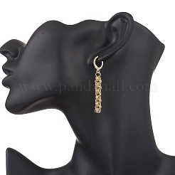 2 пара двухцветных серег-колец из латуни&nbsp;EJEW-JE06637