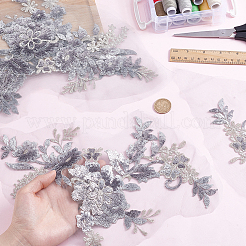 Цветочная вышивка полиэстером пришить аппликации&nbsp;PATC-WH0020-33B