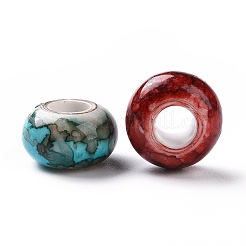 Непрозрачные акриловые европейские бусины&nbsp;ACRP-F002-02