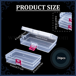 1 сетчатый прозрачный полипропиленовый пластиковый контейнер для шариков с откидными крышками&nbsp;LS-CON-WH0112-021B