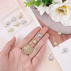 12 шт. подвески из латуни с микропаве&nbsp;KK-FH0003-95