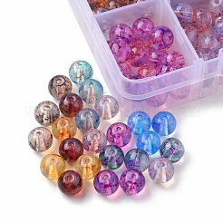 160шт 8 цвета прозрачные окрашенные стеклянные бусины для выпечки&nbsp;DGLA-YW0001-05