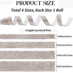4 ярд 4-х видов самоклеящейся смоляной ленты со стразами&nbsp;DIY-CY0002-04