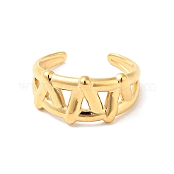 Открытое манжетное кольцо из нержавеющей стали 304 с ионным покрытием (IP) RJEW-I085-17G