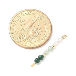 Подвески-шармы с круглыми гранеными натуральными кварцевыми кристаллами&nbsp;PALLOY-JF03530-06