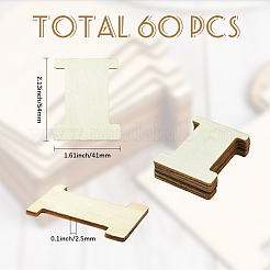 60 шт. необработанных деревянных вырезок для поделок&nbsp;DIY-SC0031-12A