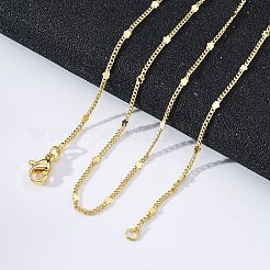 Латунные бордюрные цепи со звездным ожерельем для женщин&nbsp;NJEW-P265-11G