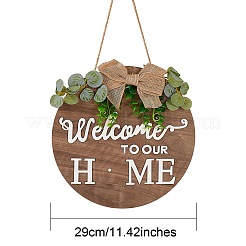 Натуральное украшение для двери из мдф для украшения входной двери&nbsp;HJEW-SZ0001-04