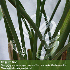 Акриловый фиксатор роста растений в форме листа&nbsp;DIY-WH0430-933B