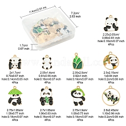 36 шт. 9 подвески из сплава и эмали в стиле панды&nbsp;ENAM-FS0002-31