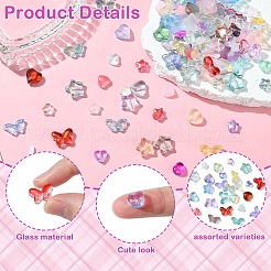 120шт 6 вида стеклянных бусин&nbsp;GLAA-YW0003-99