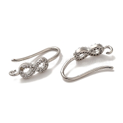 Стойка покрытие латунь микропаве прозрачный кубический цирконий крючки для сережек&nbsp;KK-A231-03P