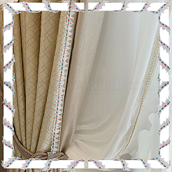 Блестящая кружевная лента из полиэстера&nbsp;OCOR-WH0080-34D