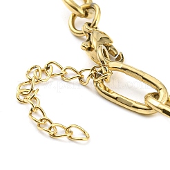 Ионное покрытие (ip) 304 нержавеющая сталь скрепки цепочка браслеты&nbsp;BJEW-M308-01G