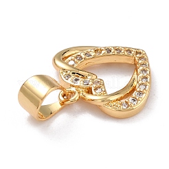 Латунные микропаве прозрачные кубические циркониевые подвески&nbsp;ZIRC-L100-062G