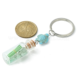 Брелки со стеклянной подвеской в виде бутылки желаний&nbsp;KEYC-JKC00499