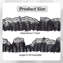 Отделка плиссированным кружевом длиной 20 м из полиэстера&nbsp;OCOR-HY0001-20B