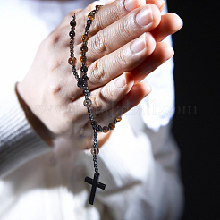 Ожерелья из натурального тигрового глаза&nbsp;NJEW-DC00011