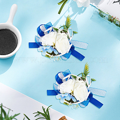 2шт. корсаж из шелковой ткани&nbsp;AJEW-CP0009-44