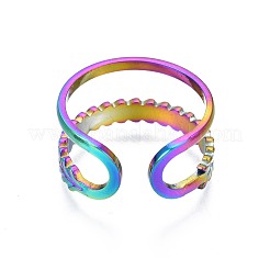 Кольцо-манжета из нержавеющей стали 304 с листовой оберткой&nbsp;RJEW-N038-058