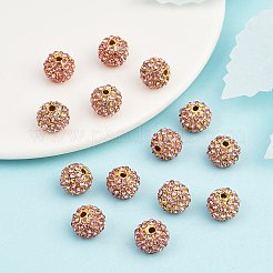 Бусины из сплава и страза&nbsp;RB-A034-10mm-A27G