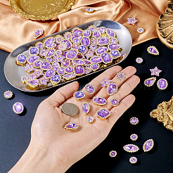 100 шт. пришивные стразы в форме капли/сердца/звезды&nbsp;FIND-TA0006-69C