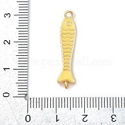 Подвески-рыбки из латуни с эмалью&nbsp;KK-L255-15G-04