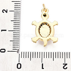 Латунные микропаве прозрачные подвески с фианитом&nbsp;KK-N268-14G