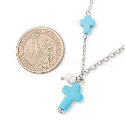 Женские ожерелья с подвеской в виде креста&nbsp;NJEW-JN05793