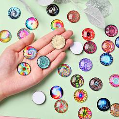 70 шт. Стеклянные кабошоны с плоской задней стенкой для проектов своими руками&nbsp;GGLA-SZ0001-33B