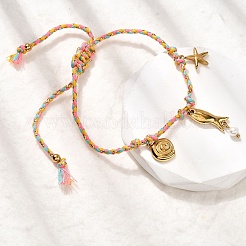 Браслеты из нержавеющей стали Ocean Series 304&nbsp;BJEW-K237-16A-G