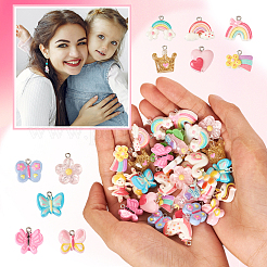 36шт 18 стиля подвески из непрозрачной и прозрачной смолы&nbsp;RESI-TA0001-99