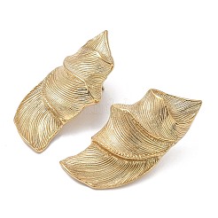 Серьги-гвоздики в форме листа из нержавеющей стали 304&nbsp;EJEW-K268-54G