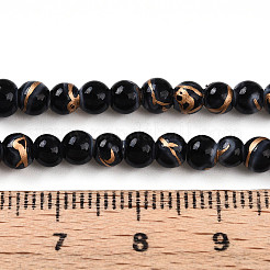 Выпечка окрашенные стеклянные бусины пряди&nbsp;DGLA-N010-4mm-10