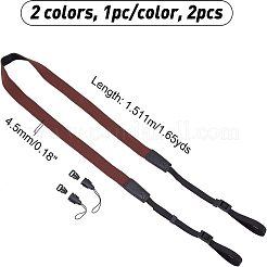 2 шт. двухцветный ремешок для камеры из ткани и полиэстера&nbsp;AJEW-CA0002-31