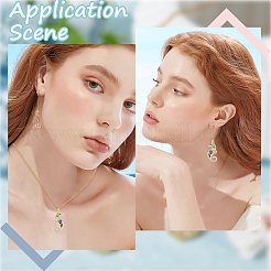 6 шт. 2 подвески из латуни с микропаве из кубического циркония в стиле стойки&nbsp;KK-BBC0011-02