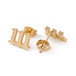 Серьги с цифрами&nbsp;EJEW-F286-01D-G